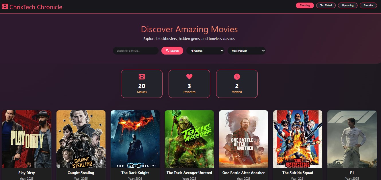 ChrixTech Chronicle Movie Platform